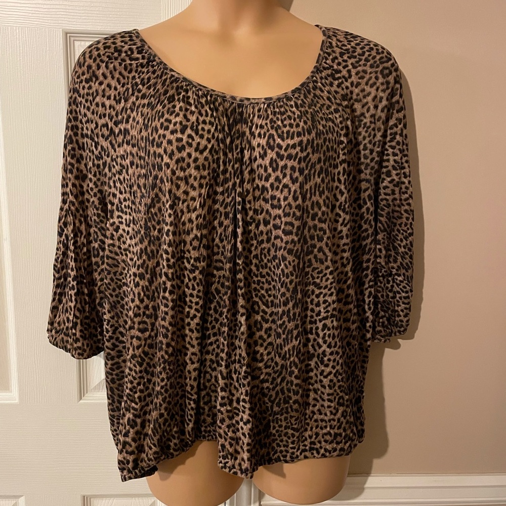MK leopard print blouse